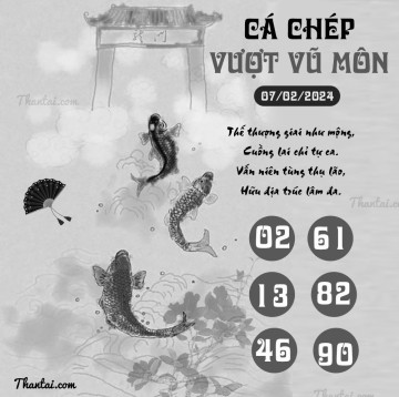 CÁ CHÉP VƯỢT VŨ MÔN 07/02/2024