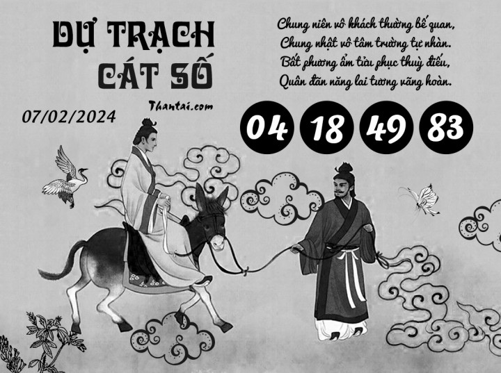 DỰ TRẠCH CÁT SỐ 23/01/2024