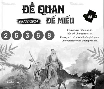 ĐỀ QUAN ĐẾ MIẾU 08/02/2024