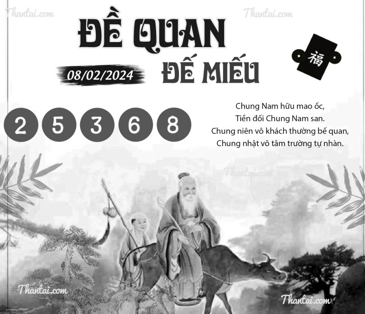 ĐỀ QUAN ĐẾ MIẾU 24/01/2024