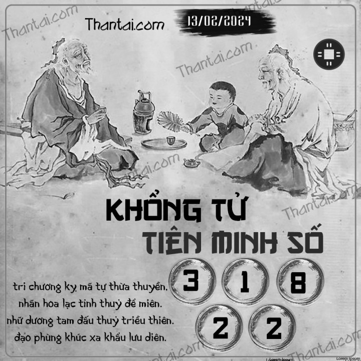 KHỔNG TỬ TIÊN MINH SỐ 29/01/2024