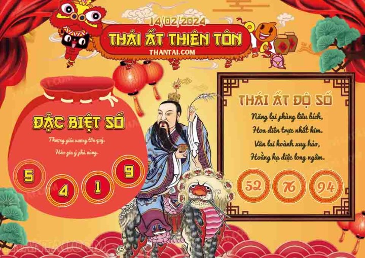 Thái Ất Thiên Tôn 30/01/2024