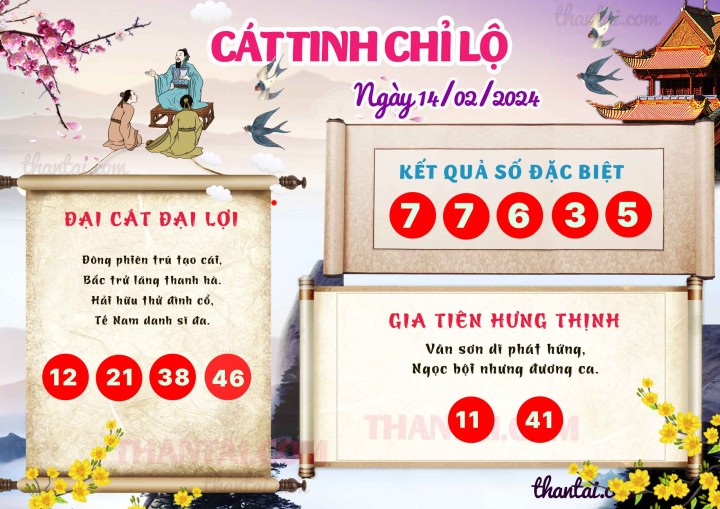 CÁT TINH CHỈ LỘ 30/01/2024