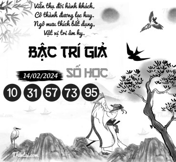 BẬC TRÍ GIẢ SỐ HỌC 14/02/2024