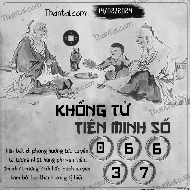 KHỔNG TỬ TIÊN MINH SỐ 30/01/2024