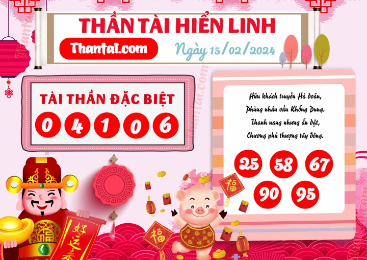THẦN TÀI HIỂN LINH 31/01/2024