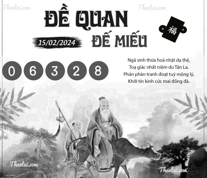 ĐỀ QUAN ĐẾ MIẾU 31/01/2024