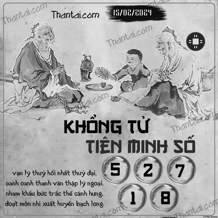 KHỔNG TỬ TIÊN MINH SỐ 31/01/2024