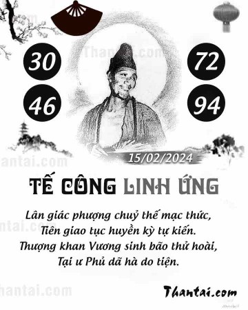 TẾ CÔNG LINH ỨNG 15/02/2024