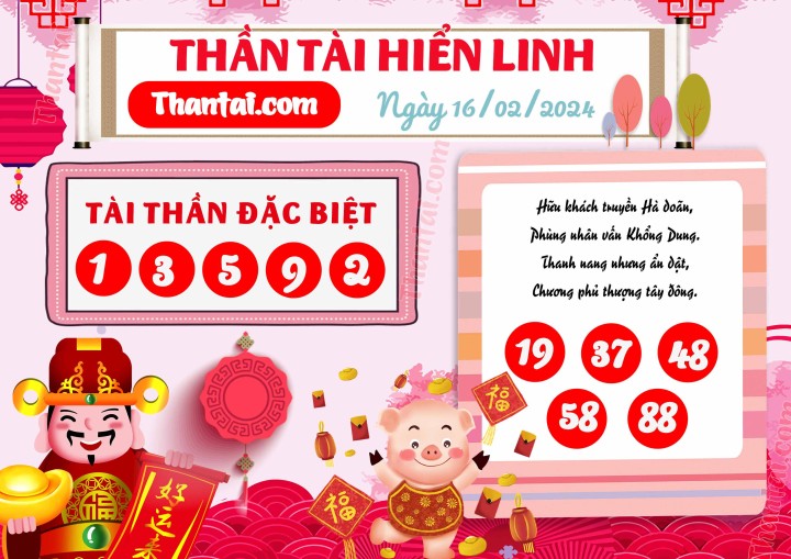 THẦN TÀI HIỂN LINH 01/02/2024