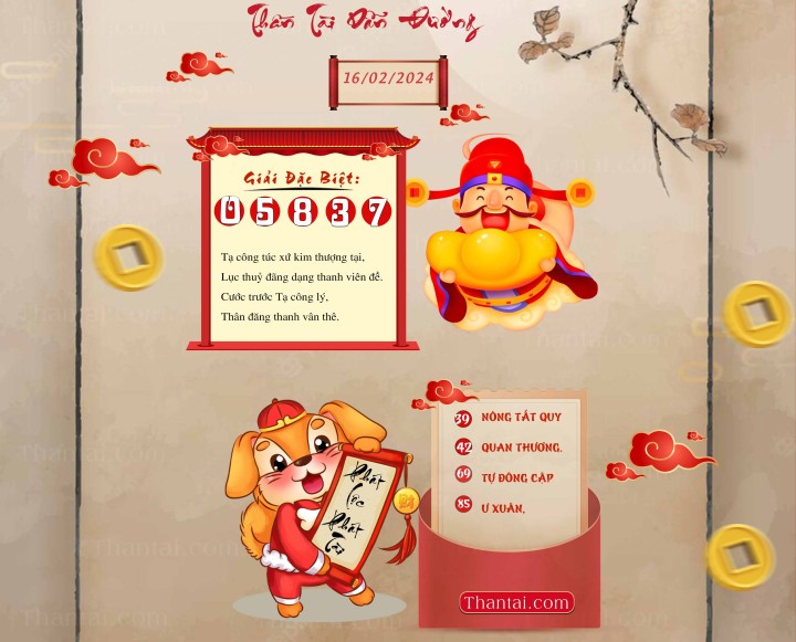 THẦN TÀI DẪN ĐƯỜNG 01/02/2024