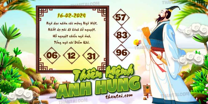 THIÊN MỆNH ANH HÙNG 01/02/2024