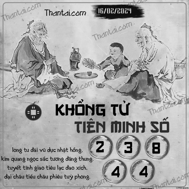 KHỔNG TỬ TIÊN MINH SỐ 01/02/2024