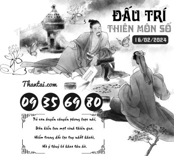ĐẤU TRÍ THIÊN MÔN SỐ 16/02/2024