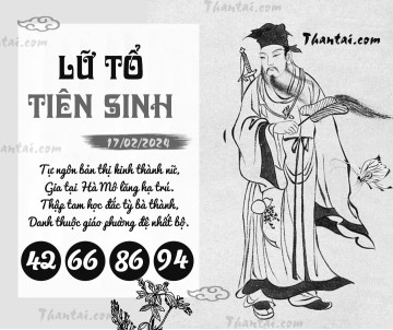 LỮ TỔ TIÊN SINH 17/02/2024