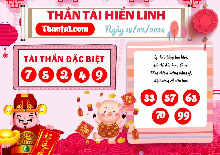 THẦN TÀI HIỂN LINH 03/02/2024