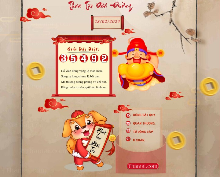 THẦN TÀI DẪN ĐƯỜNG 03/02/2024