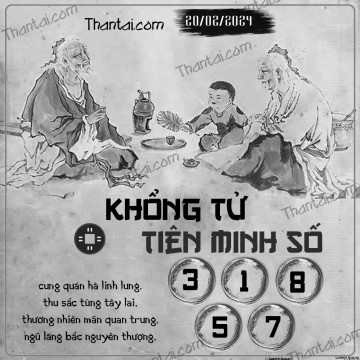 KHỔNG TỬ TIÊN MINH SỐ 20/02/2024