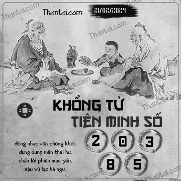 KHỔNG TỬ TIÊN MINH SỐ 21/02/2024