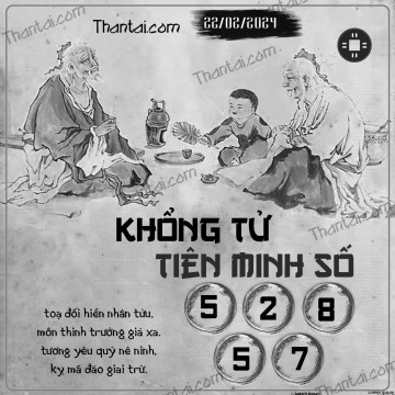 KHỔNG TỬ TIÊN MINH SỐ 22/02/2024