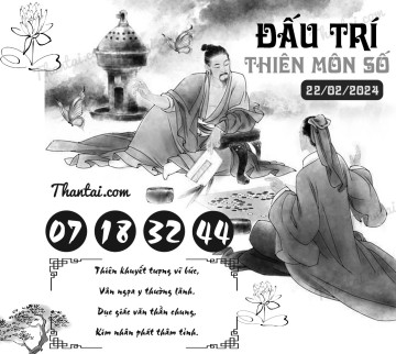 ĐẤU TRÍ THIÊN MÔN SỐ 22/02/2024