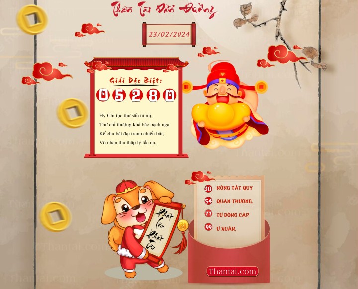 THẦN TÀI DẪN ĐƯỜNG 08/02/2024