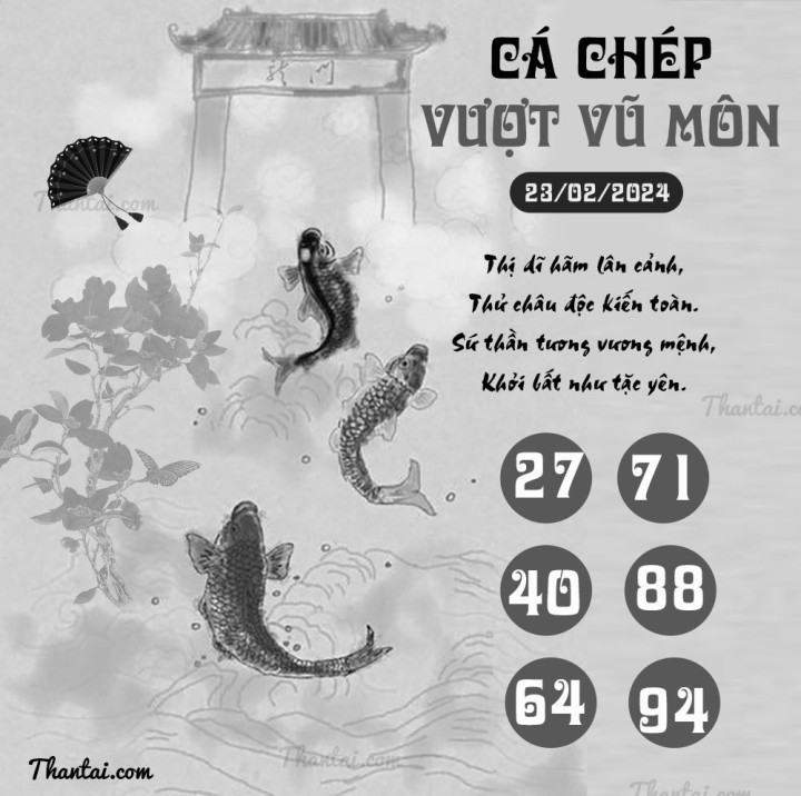 CÁ CHÉP VƯỢT VŨ MÔN 08/02/2024