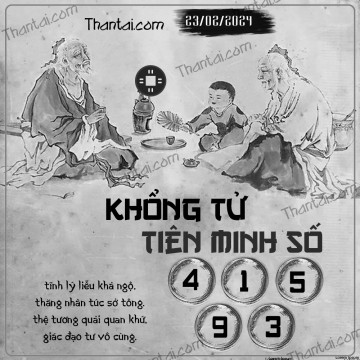 KHỔNG TỬ TIÊN MINH SỐ 23/02/2024