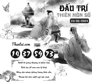 ĐẤU TRÍ THIÊN MÔN SỐ 23/02/2024