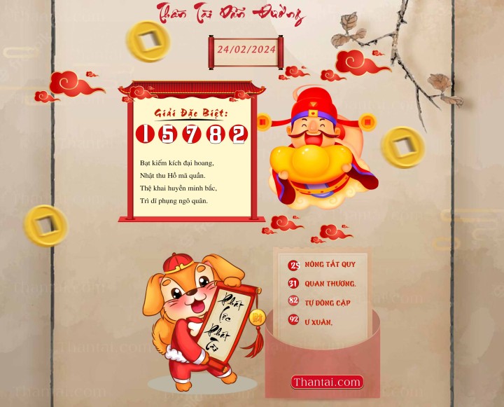 THẦN TÀI DẪN ĐƯỜNG 13/02/2024