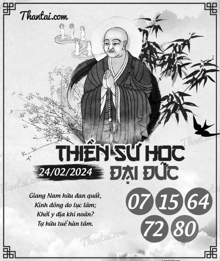 THIỀN SƯ HỌC ĐẠI ĐỨC 13/02/2024