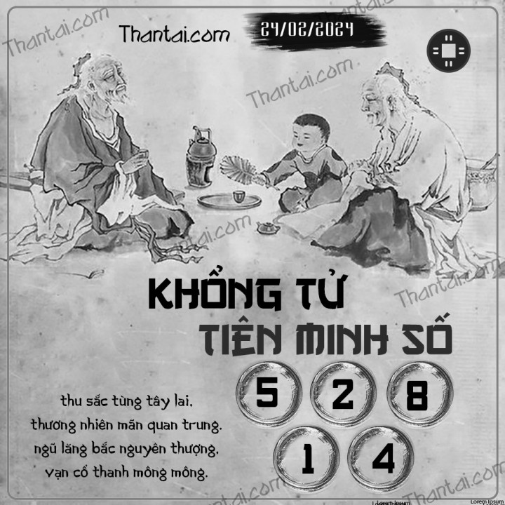 KHỔNG TỬ TIÊN MINH SỐ 13/02/2024