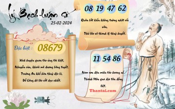 Lý Bạch Luận Số 25/02/2024