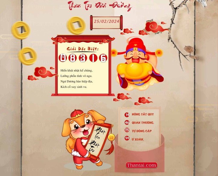 THẦN TÀI DẪN ĐƯỜNG 13/02/2024