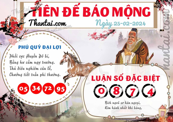 Tiên Đế Báo Mộng 13/02/2024