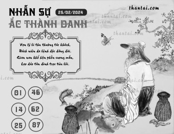 NHẪN SỰ ẮC THÀNH DANH 25/02/2024