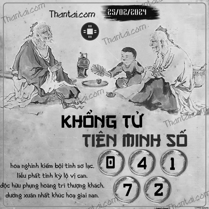 KHỔNG TỬ TIÊN MINH SỐ 13/02/2024