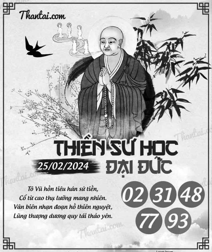 THIỀN SƯ HỌC ĐẠI ĐỨC 13/02/2024