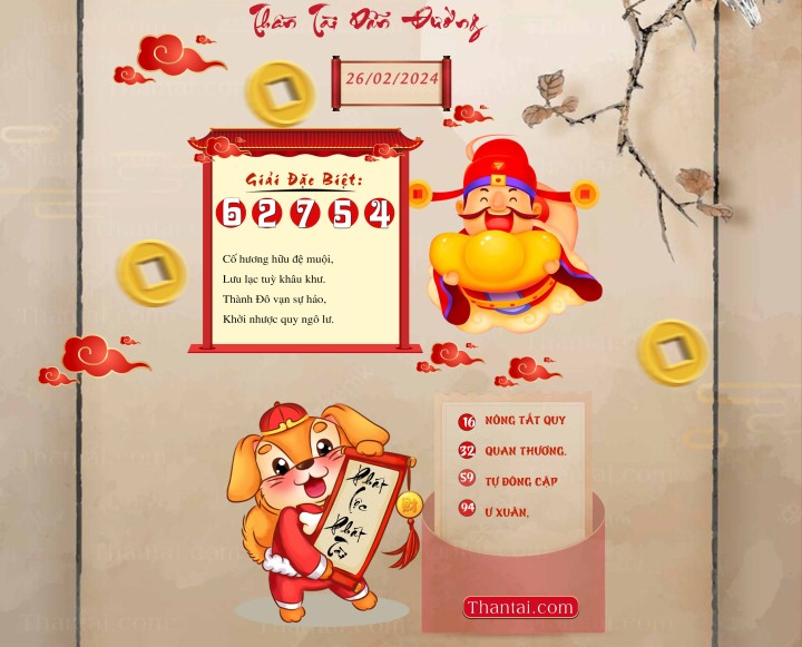 THẦN TÀI DẪN ĐƯỜNG 13/02/2024