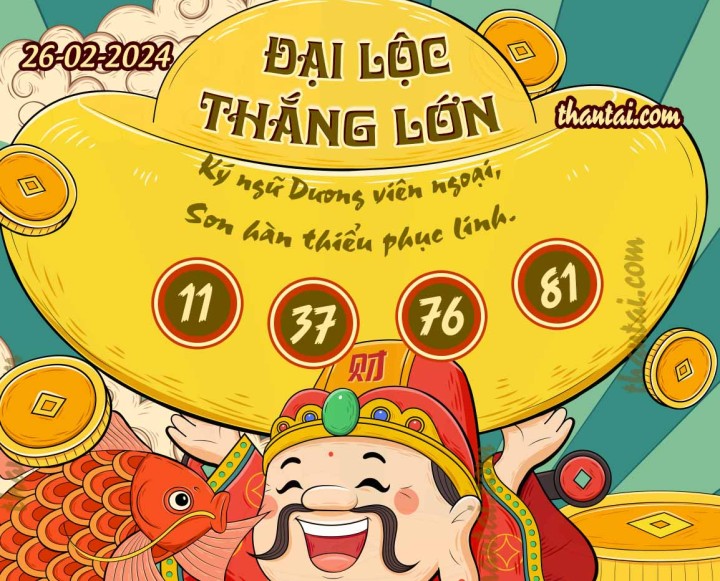 ĐẠI LỘC THẮNG LỚN 13/02/2024