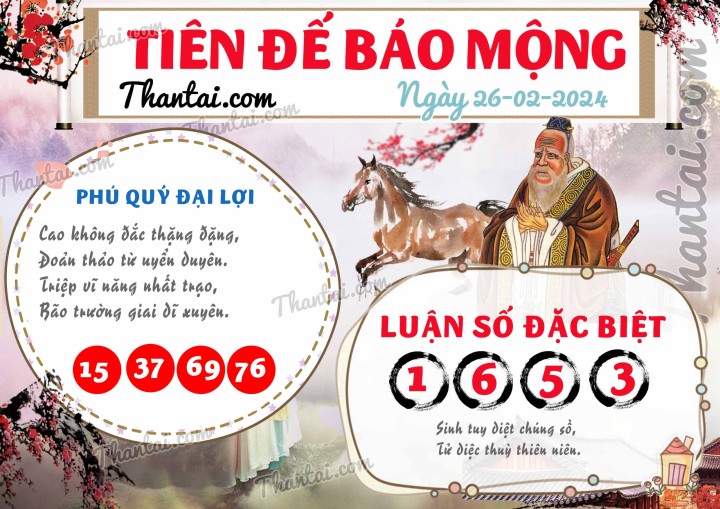 Tiên Đế Báo Mộng 13/02/2024