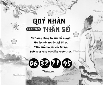 QUÝ NHÂN THẦN SỐ 26/02/2024