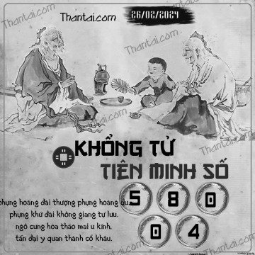 KHỔNG TỬ TIÊN MINH SỐ 26/02/2024