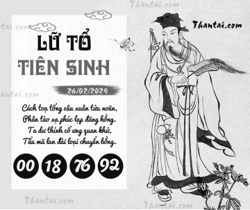 LỮ TỔ TIÊN SINH 26/02/2024