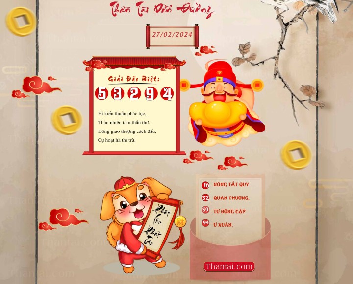 THẦN TÀI DẪN ĐƯỜNG 13/02/2024