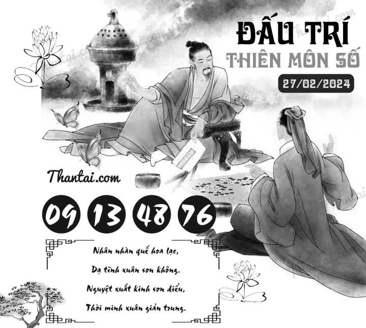 ĐẤU TRÍ THIÊN MÔN SỐ 13/02/2024