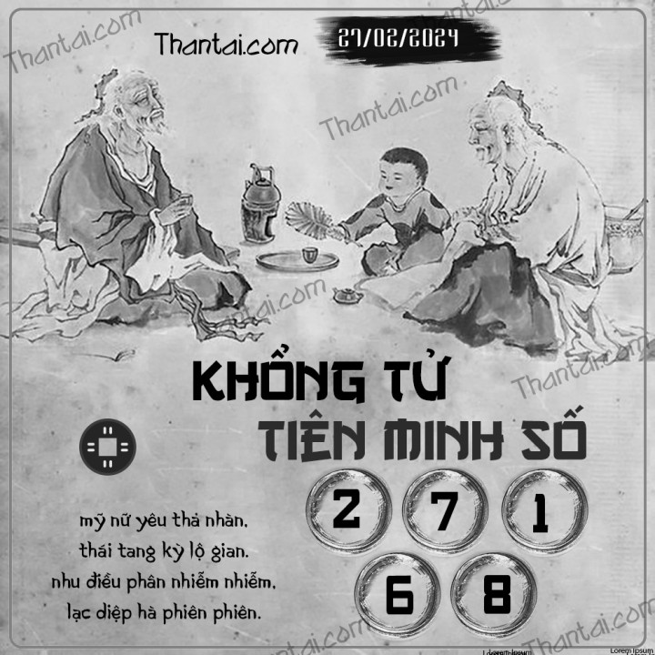 KHỔNG TỬ TIÊN MINH SỐ 13/02/2024