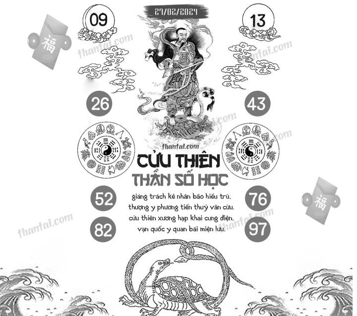 CỬU THIÊN THẦN SỐ HỌC 13/02/2024