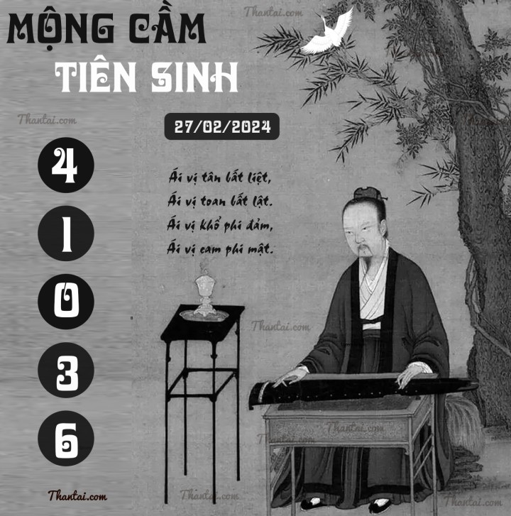 MỘNG CẦM TIÊN SINH 13/02/2024
