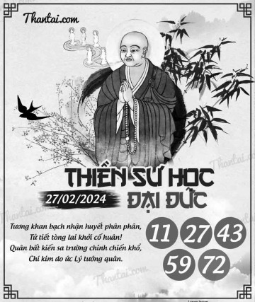 THIỀN SƯ HỌC ĐẠI ĐỨC 27/02/2024